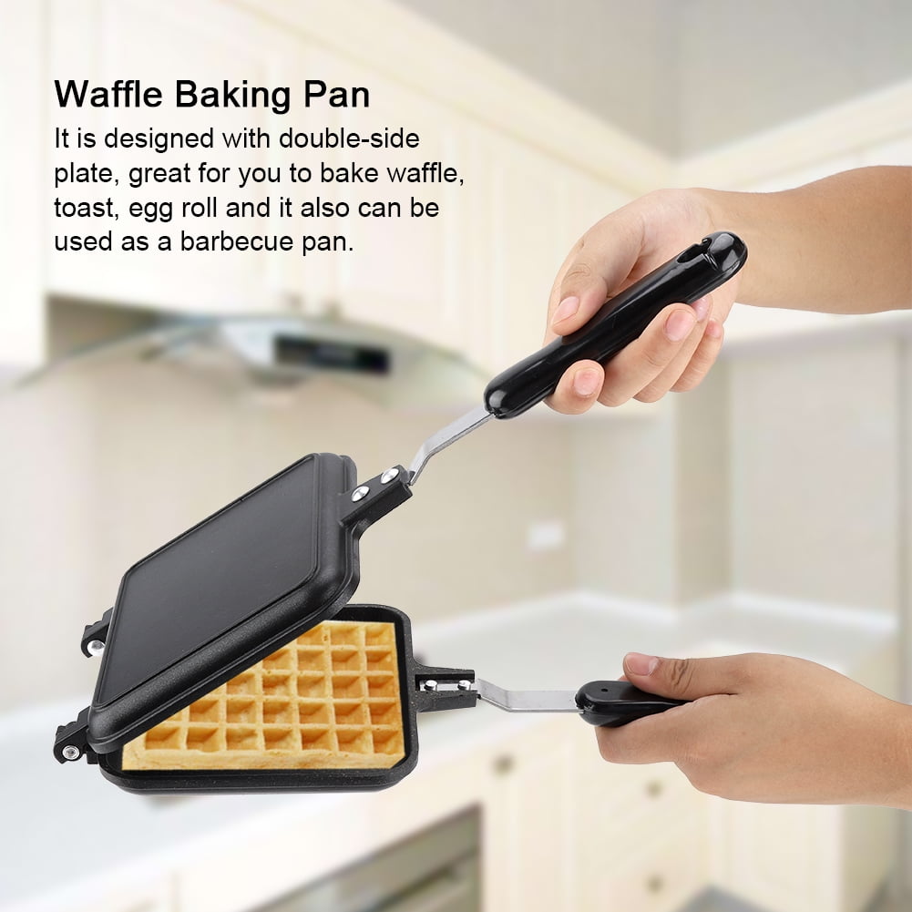 Nonstick Waffle Maker Pan Double Sided Waffle Baking Pan Portable