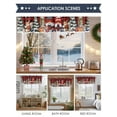 thumbnail image 6 of Christmas Gnome Valances for Windows, 54 x 18in, Squirrel Cat Xmas Tree Snowflake Red Plaid Rod Pocket Kitchen Valance Curtain Light Filtering Window Treatments for Living Room Bedroom, 1 Panel, 6 of 7