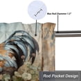 thumbnail image 5 of Rooster Curtain Valances for Kitchen Windows Farmhouse Animal Cock Stand on Rustic Wooden Privacy Decorative Rod Pocket Short Window Valance Curtains 54 by 18 in, 1 Panel, 5 of 6