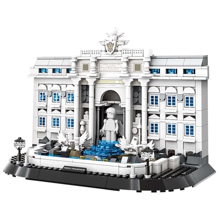 Remocguys Roman Trevi Fountain Building Set Compatible with Lego Architecture Creative Ideals Italy Landmark Collection Model 650pcs