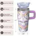 thumbnail image 3 of 20OZ Stainless Steel Unicorn Tumbler with Handle and Straw Double Wall Insulated Cup Coffee Mug Keeps Drinks Cold and Hot Perfect Presents for Women Mom Friends on Birthday Christmas Thanksgiving, 3 of 6