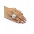 thumbnail image 3 of PalmBeach Jewelry 4.12 TCW Princess-Cut and Round Cubic Zirconia Sterling Silver Dome Ring, 3 of 5