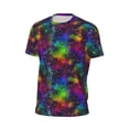 thumbnail image 5 of Rocae Bright Universe for Men's Mesh Quick-Dry Short Sleeve Workout T-Shirt,Mens Crew Neck Tee Lightweight Soft Classic T Shirts X-Small, 5 of 9