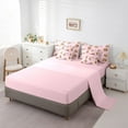 thumbnail image 5 of Manfei Lovely Sloth 7pcs Bedding Comforter Set,Jungle Wildlife Queen Bedding Sets,Pink Brown Queen Sheet Sets For Kids Girls,Microfiber Bedroom Decor Reversible, 5 of 8
