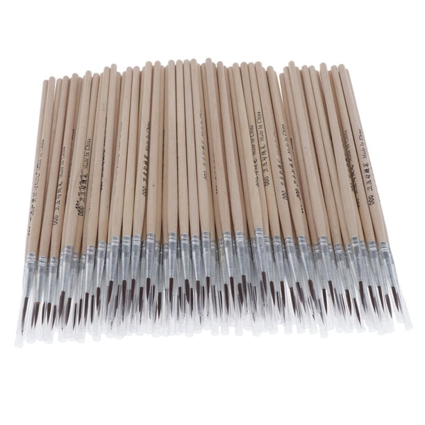 Juego de 100 pinceles para pintar detalles, finos pinceles para pintar en miniatura para artistas, dibujo 7x2mm