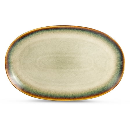 Wildstead Ceramic Oval Serve Platter, Asher Collection