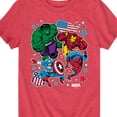 thumbnail image 3 of Marvel The Avengers - America Stickers Style - Toddler And Youth Short Sleeve Graphic T-Shirt, 3 of 5