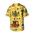 thumbnail image 2 of Fotbe Forest Guard print Short Sleeve Button Down Shirts for Men Casual Summer Beach Wrinkle Free Shirt-Medium, 2 of 7