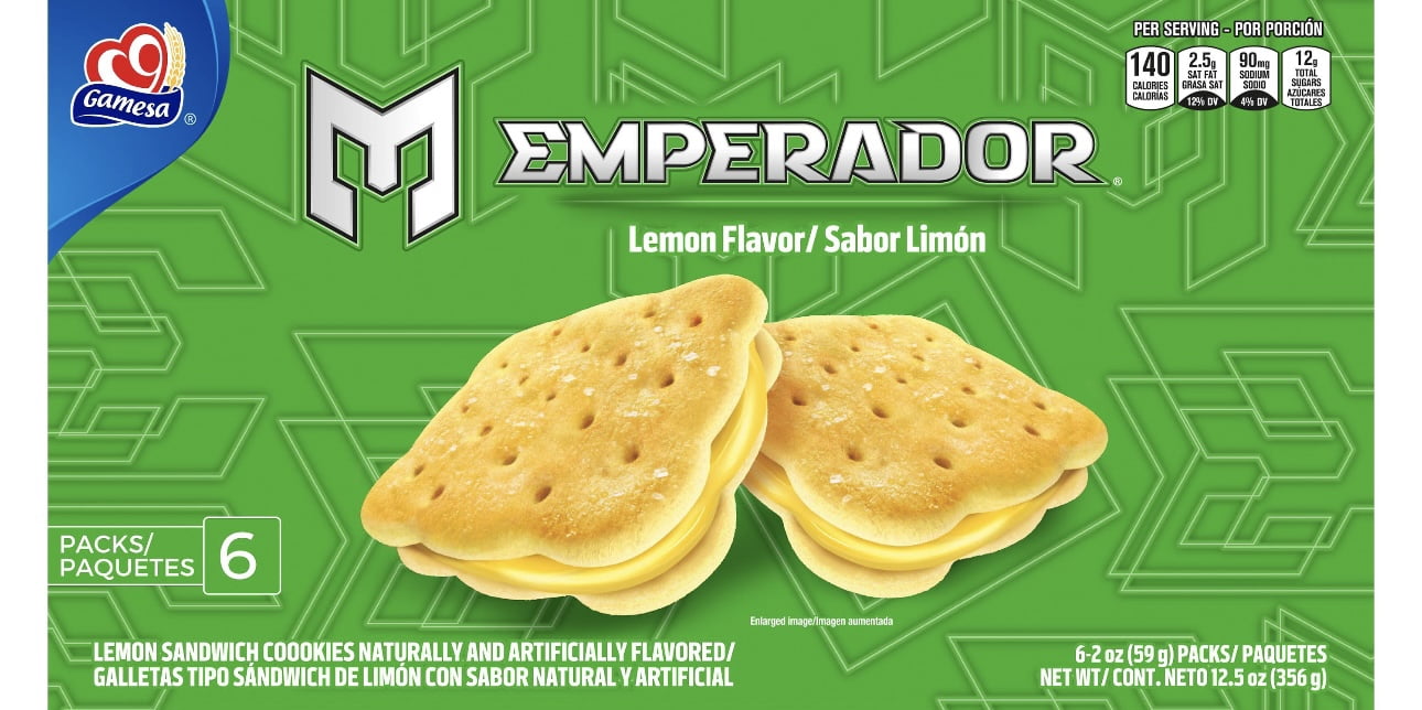 Gamesa Mix Emperador | Limon | Vainilla | Choco | Nuez |Mexican Cookies | 5 pack