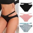 thumbnail image 2 of Womens Underwear Cotton Hipsters Panties Soft Stretch Ladies Briefs Cheeky Bikini Panties Breathable Ladies Underpants White XL, 2 of 4