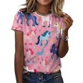 thumbnail image 3 of Cool Horse T-Shirt O Neck Oversize T-Shirts Short Sleeve Classic Tees Women Summer Graphic Tops, 3 of 5