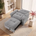 thumbnail image 5 of Bonzy Home 3-in-1 Pull Out Sofa Bed Chair, Soft Fabric Convertible Design with Side Storage, Gray, 5 of 8
