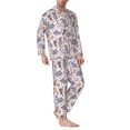 thumbnail image 2 of Sikiie cartoon mouse Print Mens Pajama Set, Soft Warm Long Sleeve Sleepwear, Cozy Button-Down Pjs for Men-Medium, 2 of 7