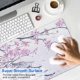 thumbnail image 4 of Unleash Precision Gaming: XL Pink Japanese Watercolor Cherry Blossom Mouse Pad, 31.5x11.8 Inches. Non-Slip Base, Stitched Edges. Add Aesthetic Appeal to Your Home Office or Gaming Space!, 4 of 7