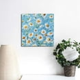 thumbnail image 4 of Fenyluxe Daisies Flowers Canvas Prints Wall Art Ready To Hang Home Decor 12x12in, 4 of 6