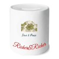 thumbnail image 1 of Brown Green Flower Paint Rich and Rich Bank Saving Box Coin, 1 of 1