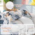 thumbnail image 2 of Abstract Color Block Duvet Cover Set Twin Size, White Gold Snow Mountain Gradient Art 4 Piece Soft Microfiber Bedding Set with 1 Duvet Cover, 1 Flat Sheet, 2 Pillowcases, 2 of 9