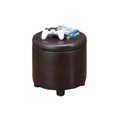 thumbnail image 2 of Designs4Comfort Otomana redonda decorativa con almacenaje(R9-172) Convenience Concepts R9-172, 2 of 2