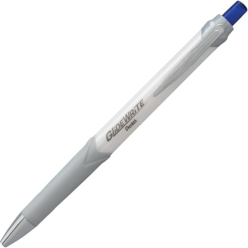 Pentel GlideWrite Signature Gel Ballpoint Pen - 1 mm Pen Point Size - Blue, White Gel-based Ink - 1 Dozen Pentel GlideWrite Signature Gel Ballpoint Pen - 1 mm Pen Point Size - Blue, White Gel-based Ink - 1 Dozen