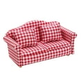 thumbnail image 5 of 1/12 Scale Miniature Dollhouse Seat Sofa Armchair, Dolls House Furniture Couch, White And Pattern, 5 of 8