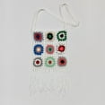 thumbnail image 5 of Women Crochet Shoulder , Boho Casual Hand, Ethnic Style Woven Handmade Hollow Out Knitting , Tassel Purse White, 5 of 8