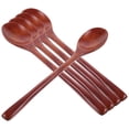 thumbnail image 4 of WHAMVOX 5Pcs Wood Spoons for Eating and Mixing with Synthetic Material 9*1.6*0.4In, 4 of 8