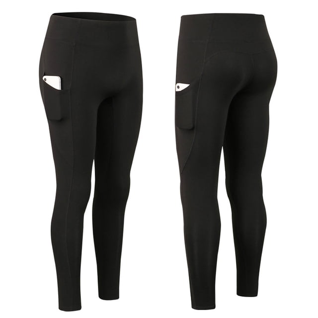 Pantalones de mujer 2 uds. mallas de Yoga de cintura alta para mujer, pantalones de entrenamiento de lana, pantalones de Yoga cálidos con bolsillos