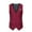 Wine, variant on Vest Top Qiggri Men Solid Fashion Retro Have Pockets-Breasted V-Neck Tanks Blouse Mens Suit Vest
