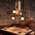 thumbnail image 4 of WUZSTAR 4 Light Rustic Wood Ceiling Light Fixture Industrial Lantern Bar Coffee Farmhouse Decor Hanging Light, 4 of 8
