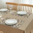 thumbnail image 3 of Beige Bigfoot and Pine Tree Pattern Summer Placemats Table Placemats Set Of 4-Linen Kitchen Washable Placemats Table Mats 11.8"x17.7" Non-Slip Heat Resistant, 3 of 6