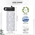 thumbnail image 4 of Yiaed Fun Rabbit Print Water Bottle with Straw Lid, Stainless Steel Double Wall Insulated Water Bottle | Leak-Proof and Spill-Proof Water Bottle, 4 of 8