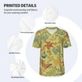 thumbnail image 4 of Balery Floral with Butterflies Baseball Jersey for Men Casual Button Down Shirts Short Sleeve Active Team Sports Uniform-4X-Large, 4 of 9