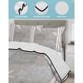 thumbnail image 4 of Gray Coastal Twin Size Down Alternative Comforter, Lightweight Comforter Quilt Bedding Set with Pillow Shams Nautical Beach Summer Sea Starfish Coral All Seasons Bed Comforter Duvet Insert 68"x86", 4 of 7