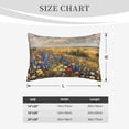 thumbnail image 4 of Gukieu Vibrant Wildflower Meadow Print Plush Pillow Cover, Hidden Zipper Pillow Protector without Pillow Core, Suitable for Bedroom, Office, Car Decoration-14"x20", 4 of 6