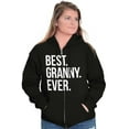 thumbnail image 4 of Best Granny Ever Grandma Grams Mother Womens Plus Size Graphic Zipper Hoodie Brisco Brands 3X, 4 of 5