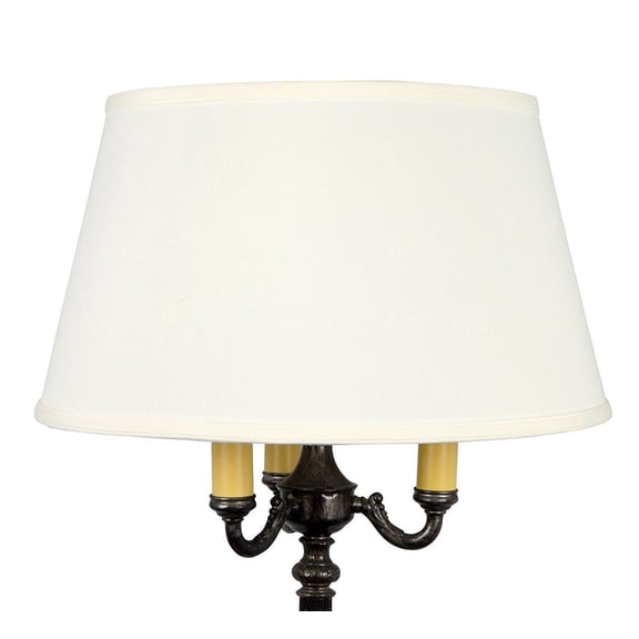 White Linen 19 Inch Barrel Drum Floor Lampshade Replacement