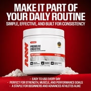 RAW Nutrition Essential Creatine Monohydrate Powder, 5g Per Serving, Unflavored, 50 Servings