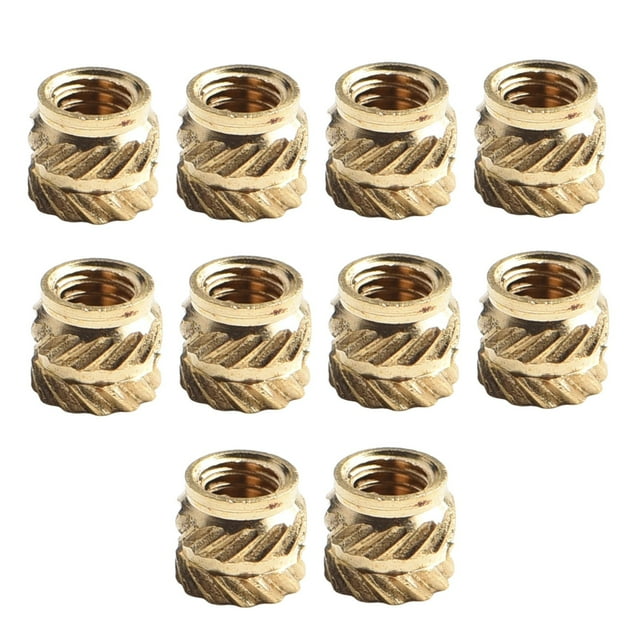 10Pcs Threaded Brass Inserts Metal Heat Set M2-M6 Screw Inserts For 3D Printing Hardware Fasteners High Quality Tool Accessories