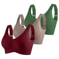 thumbnail image 2 of DUMUIELD 3pcs Womens Wireless Bras for Large/Heavy Breast Push Up Support Full Coverage Bralettes No Underwire Bra Comfortable Everyday Seamless Tshirt Bras Coffee,M, 2 of 6