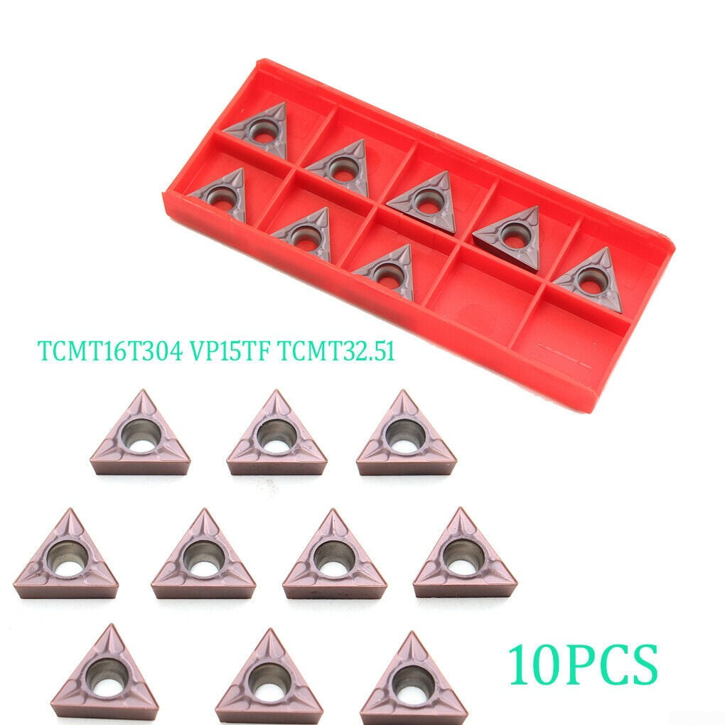 10pcs TCMT16T304 Tungsten Carbide Inserts TCMT 32.51 For 1/2" Lathe Turning Tool