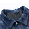 thumbnail image 3 of Maoxin Men's Coats Men's Casual Loose Fitting Long Sleeved Hooded Plaid Jacket Long Sleeve Hoodless Casual Outwear Jackets Dark Blue 2XL, 3 of 6