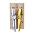 thumbnail image 1 of JUNWELL 2pcs Metal Kazoos  Kazoos for Adults  Kazoos Professional Guitar Cazoos Musical Instruments Perfect for Party Guitar Ukulele Violin Keyboard Piano  Golden& Silver, 1 of 6