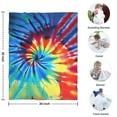 thumbnail image 4 of Colorful Rainbow Tie Dye Spiral Pattern Blanket,Comfortable Soft Flannel Throw Blanket,All Season,Warm Lightweight Blankets for Sofa Bed Couch Living Room Chair,30"x40", 4 of 4