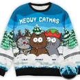 thumbnail image 5 of Suéter navideño feo con dibujos de gatos 2024, suéter navideño con impresión 3D, regalo de Papá Noel, sudadera 3D para hombre, otoño e invierno, 5 of 5