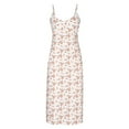 thumbnail image 4 of Summer Saving Wycnly Formal Dresses for Women Sexy Slim Spaghetti Strap Beach Party Cami Long Dresses V-Neck Sleeveless Floral 2024 Summer Maxi Dress White m, 4 of 6