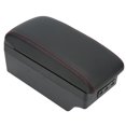 thumbnail image 1 of Organizador de la Consola Central, 7 Puertos USB Box de Reposabrazos Teléfono Copa de agua negra Cupather de cuero artificial Para Interior Auto, 1 of 7
