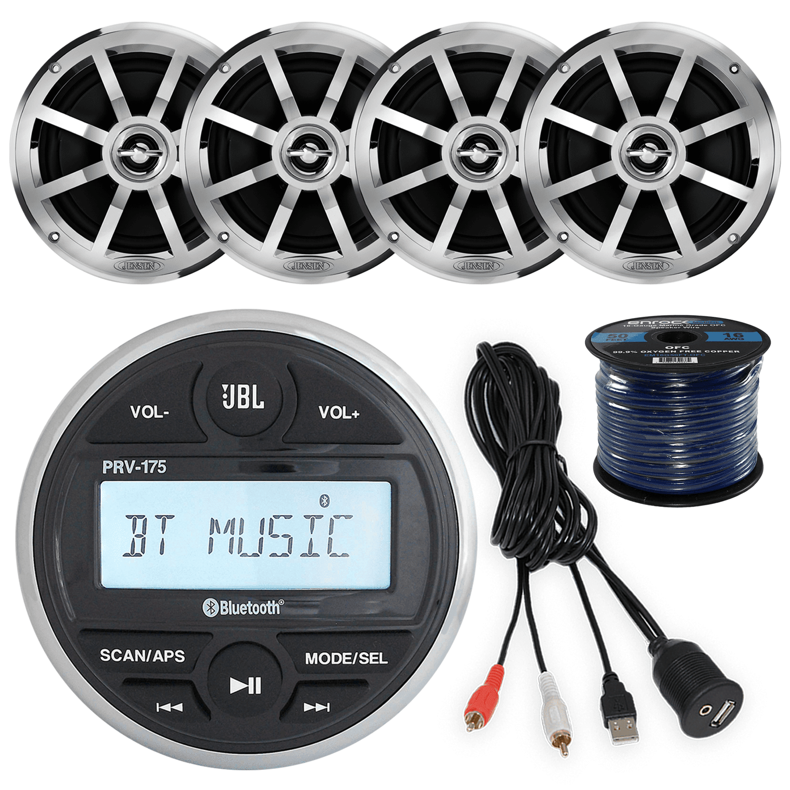 JBL PRV175 Gauge Style Marine Boat Bike Digital Media