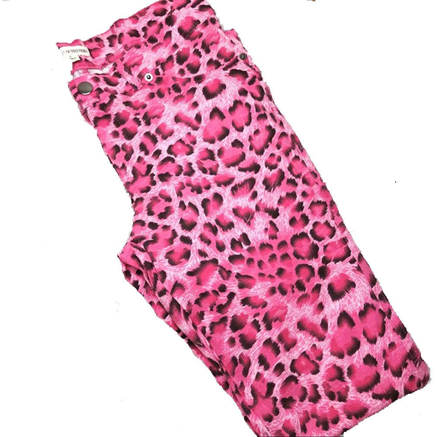 Fashion Secrets Women's Leopard Cheetah Animal Print Slim Pants (Small ...