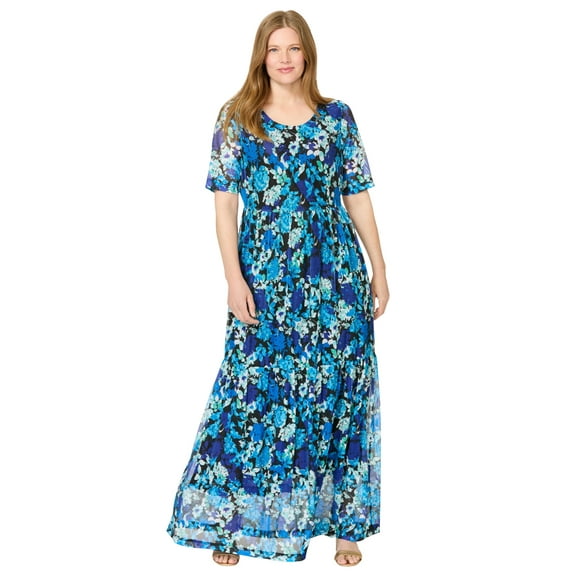Woman Within Plus Size Miracle Mesh Maxi Dress