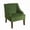 Green And Brown, variant on Fabric Upholstered Wooden Accent Chair with Swooping Armrests  Multicolor